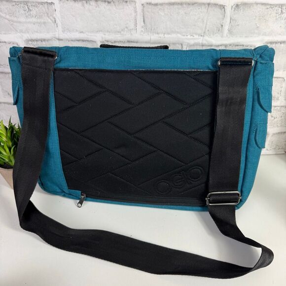 Ogio Midtown Messenger Computer Shoulder Laptop Bag Teal Blue - Picture 8 of 12